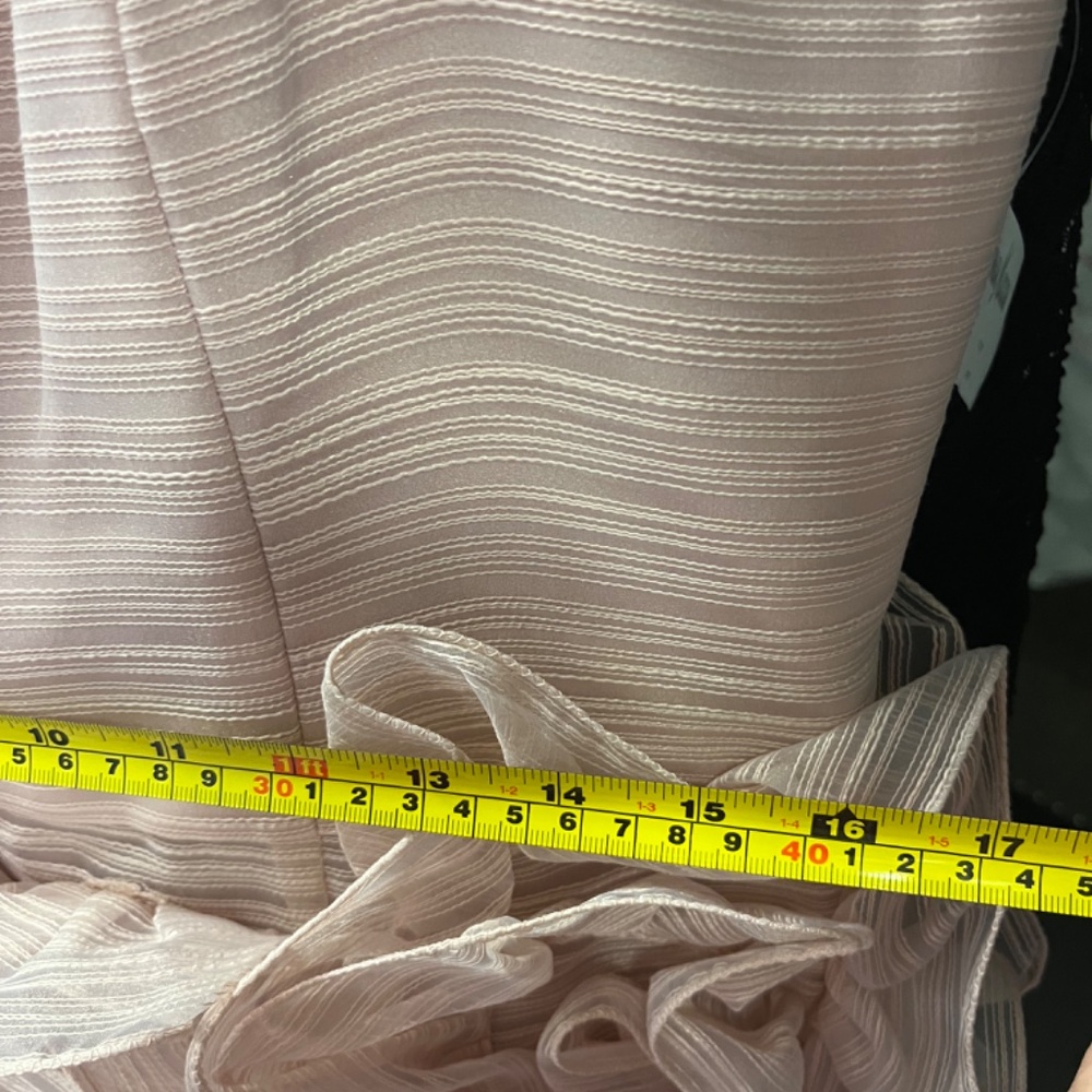 NWT Halston Heritage Strapless Ruffle Pink Mini Dress - Picture 14 of 14